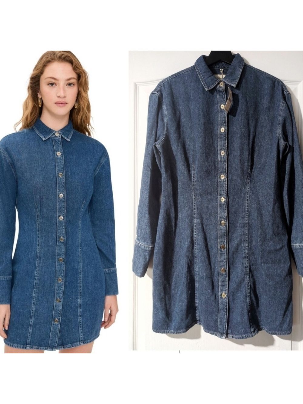 DL1961 | The Lisette Shirt Dress In Seagate Blue